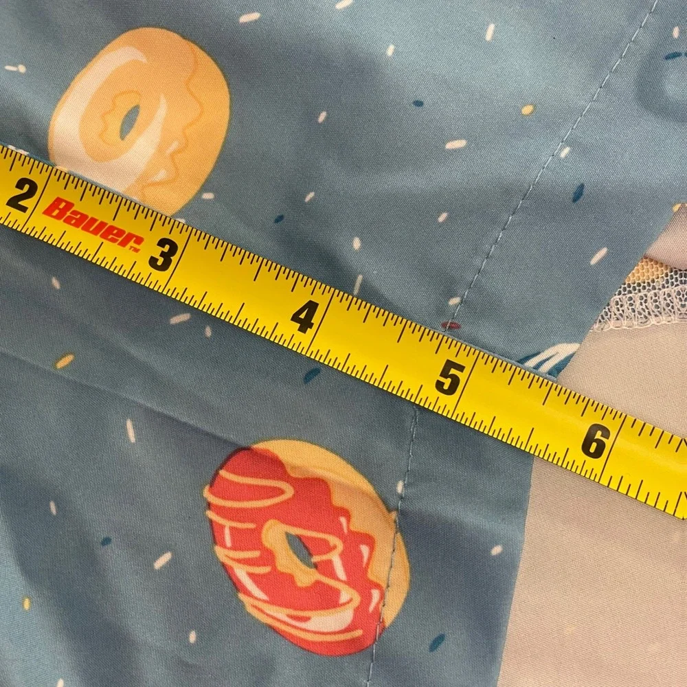 Rainforest Donut Print Swim Trunks Men's Small Blue Casual Shorts NWT‎